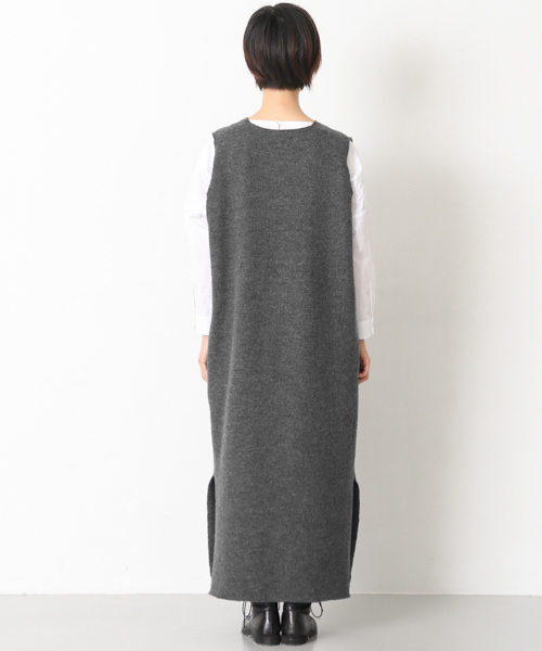 かぐれ（カグレ）の「圧縮スリットワンピース（ワンピース・レディース・チャコールグレー/ブラウン/ネイビー・FREE）」の8枚目の写真