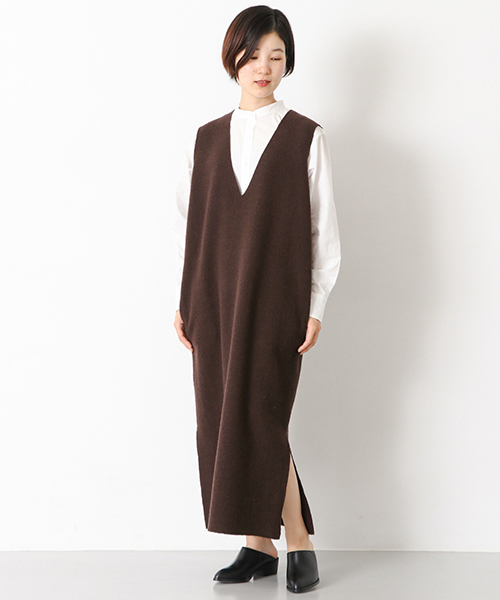 かぐれ（カグレ）の「圧縮スリットワンピース（ワンピース・レディース・チャコールグレー/ブラウン/ネイビー・FREE）」の11枚目の写真