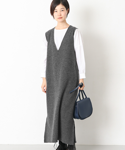 かぐれ（カグレ）の「圧縮スリットワンピース（ワンピース・レディース・チャコールグレー/ブラウン/ネイビー・FREE）」の21枚目の写真