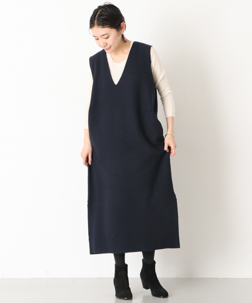 かぐれ（カグレ）の「圧縮スリットワンピース（ワンピース・レディース・チャコールグレー/ブラウン/ネイビー・FREE）」の19枚目の写真