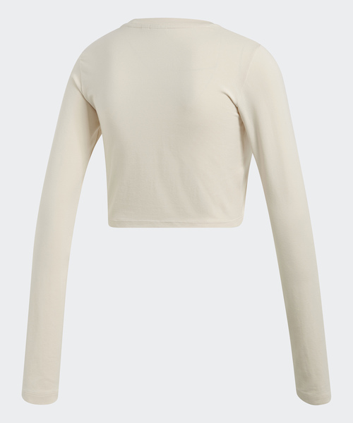 adidas（アディダス）の「オリジナルス クロップTシャツ [SC CROP TEE]（Tシャツ/カットソー・レディース・ライトベージュ・LARGE/MEDIUM/SMALL/X-LARGE/X-SMALL/XX-LARGE）」の8枚目の写真