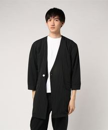 VIBGYOR Select/ T/Rストレッチ8分袖ノーカラーチェスターコート