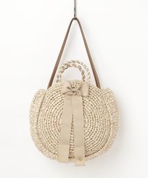 Green　Parks | ・リボン手編みサークルバッグ(ハンドバッグ)