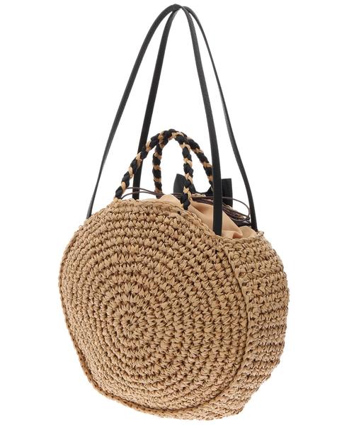 Green　Parks（グリーンパークス）の「・リボン手編みサークルバッグ（ハンドバッグ・レディース・ベージュ/キャメル・FREE）」の6枚目の写真