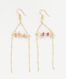 【manatula】天然石チェーンピアス