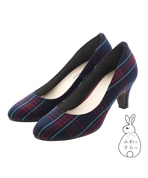 JELLY BEANS（ジェリービーンズ）の「ラウンドトゥプレーンパンプス<ふわさら>(112-6333)JELLY BEANS(ジェリービーンズ)（パンプス・レディース・ブラック/ネイビー/グレー/ピンク/ブラック系その他/キャメル/チェック/ラベンダー/イエロー/ミント/マルチ/ライトグレー/オレンジ/ダークグレー/ベージュ/ブルー系その他/ダークラベンダー/グレイッシュベージュ/ダークネイビー/ブラック系その他2/ライトオレンジ系/ライトブルー/ブラック×ブラック/グレー系その他/ライトピンク/ブルー系その他2/ボルドー/ブルー/ダークブルー/ライトベージュ・23/24/25/22/25.5/22.5/24.5/23.5/21.5）」の17枚目の写真