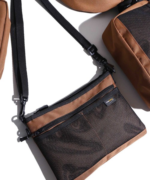 CORDURA(コーデュラ)の「WEGO/CORDURAメッシュポケットサコッシュ(ショルダーバッグ・メンズ・レッド/ブラウン/ブラック・FREE)」の3枚目の写真