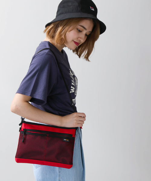 CORDURA(コーデュラ)の「WEGO/CORDURAメッシュポケットサコッシュ(ショルダーバッグ・メンズ・レッド/ブラウン/ブラック・FREE)」の12枚目の写真