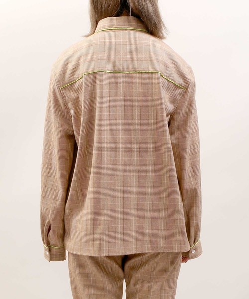 DING（ディング）の「DING/【セットアップ対応商品】チェック柄パイピングシャツ（シャツ/ブラウス・メンズ・ブラウン系その他2/グレー系その他2・FREE）」の13枚目の写真