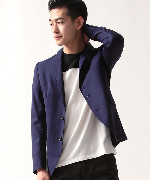 MONKEY TIME（モンキータイム）の「MT 微光沢ドレープギャバ ２B ジャケット◆§5　（テーラードジャケット・メンズ・ブラック/ダークグレー/ネイビー/パープル・SMALL/MEDIUM/LARGE/X-LARGE）」の3枚目の写真