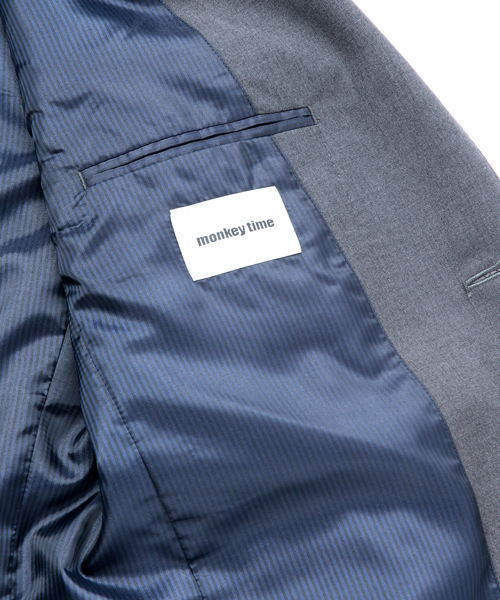 MONKEY TIME（モンキータイム）の「MT 微光沢ドレープギャバ ２B ジャケット◆§5　（テーラードジャケット・メンズ・ブラック/ダークグレー/ネイビー/パープル・SMALL/MEDIUM/LARGE/X-LARGE）」の9枚目の写真