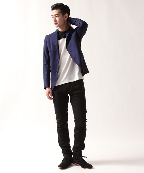 MONKEY TIME（モンキータイム）の「MT 微光沢ドレープギャバ ２B ジャケット◆§5　（テーラードジャケット・メンズ・ブラック/ダークグレー/ネイビー/パープル・SMALL/MEDIUM/LARGE/X-LARGE）」の12枚目の写真