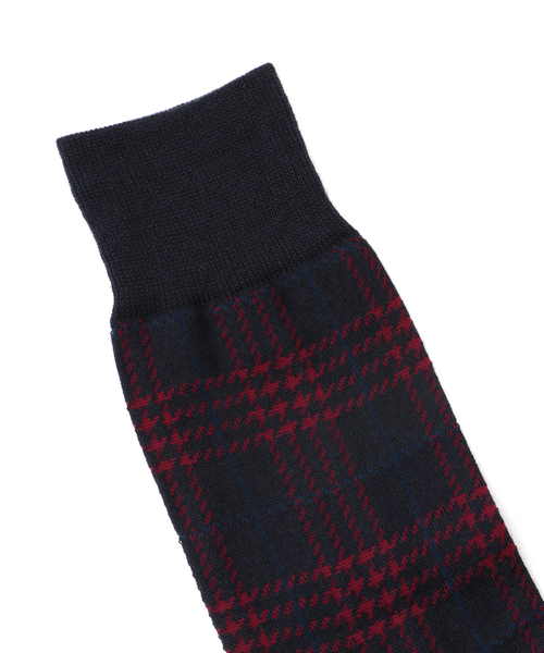 MACKINTOSH PHILOSOPHY（ﾏｯｷﾝﾄｯｼｭ ﾌｨﾛｿﾌｨｰ）の「タータンチェック カジュアルソックス（ソックス/靴下・メンズ・チャコールグレー/ワイン/ダークネイビー/グリーン系その他4・FREE）」の6枚目の写真