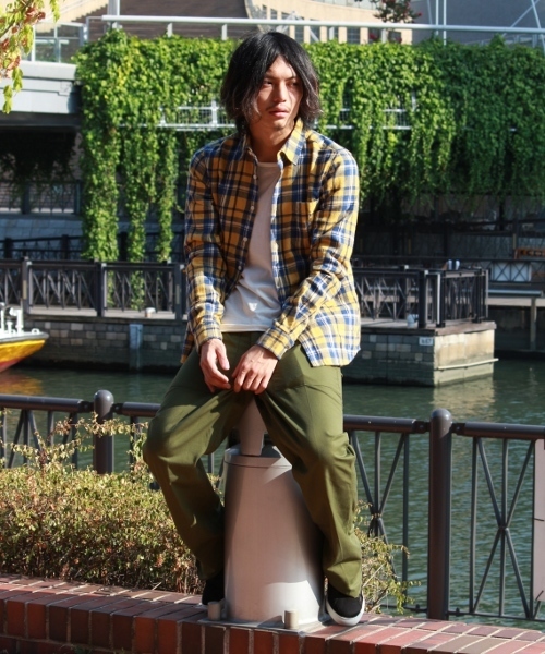 WEGO（ウィゴー）の「WEGO/ネルチェックシャツ（シャツ/ブラウス・メンズ・ホワイト/ブルー/パープル/イエロー/レッド/ブラック/グリーン/ブルー系その他/イエロー系その他/レッド系その他・MEDIUM/LARGE）」の18枚目の写真