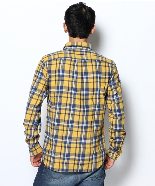 WEGO（ウィゴー）の「WEGO/ネルチェックシャツ（シャツ/ブラウス・メンズ・ホワイト/ブルー/パープル/イエロー/レッド/ブラック/グリーン/ブルー系その他/イエロー系その他/レッド系その他・MEDIUM/LARGE）」の13枚目の写真