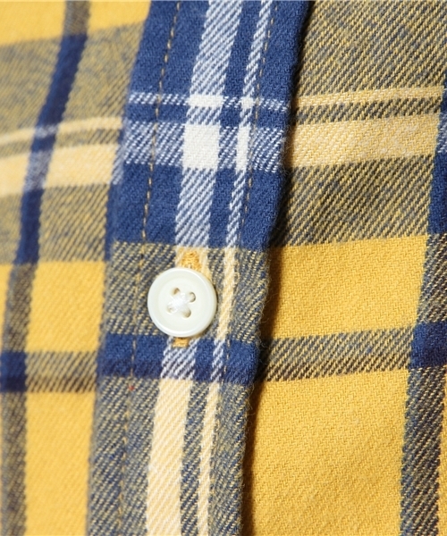 WEGO（ウィゴー）の「WEGO/ネルチェックシャツ（シャツ/ブラウス・メンズ・ホワイト/ブルー/パープル/イエロー/レッド/ブラック/グリーン/ブルー系その他/イエロー系その他/レッド系その他・MEDIUM/LARGE）」の17枚目の写真