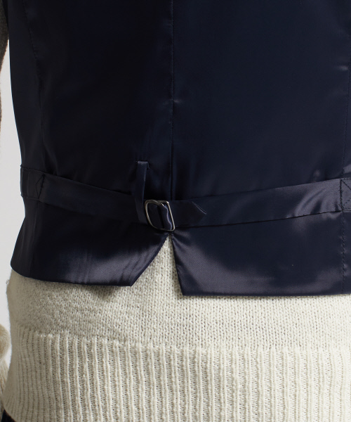 DESIGNWORKS（デザインワークス）の「【セットアップ対応】デニムライクベロアストレッチベスト（ベスト・メンズ・チャコールグレー/インディゴブルー・44/46/48/50）」の5枚目の写真