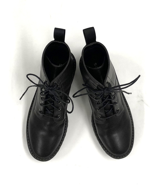 archives（アルシーヴ）の「厚底レースアップブーツ（ブーツ・レディース・ブラック/チャコールグレー・MEDIUM/LARGE）」の4枚目の写真