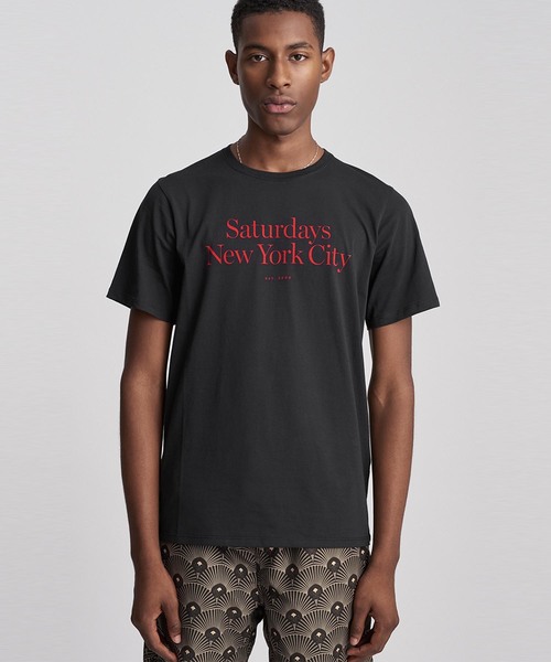 Saturdays NYC（サタデーズ ニューヨークシティ ）の「Miller Standard T-Shirt（Tシャツ/カットソー・メンズ・ブラック/ホワイト/レッド・L/M/S/X-LARGE/X-SMALL）」の3枚目の写真