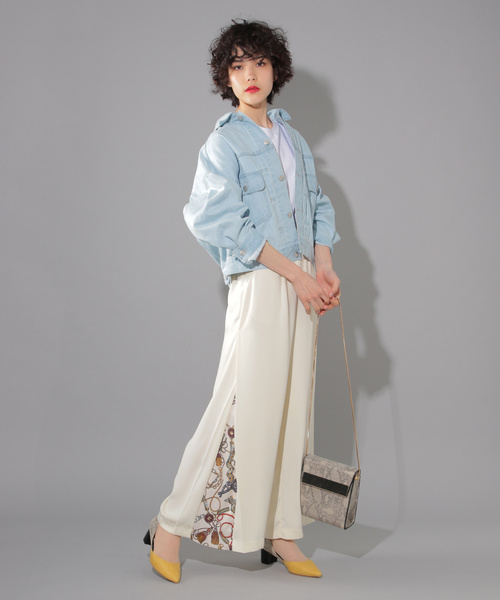 PAGEBOY(ページボーイ)の「裾レイヤードパンツ(その他パンツ・レディース・ホワイト/ブラック×ホワイト/ブラック×ブラック・FREE)」の7枚目の写真