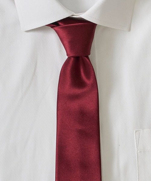 ADPOSION（アドポーション）の「【WEB限定】シルク サテンソリッドカラータイ（ネクタイ・メンズ・レッド/グリーン/シルバー/ホワイト/ブラック/ネイビー/ブラウン・FREE）」の7枚目の写真