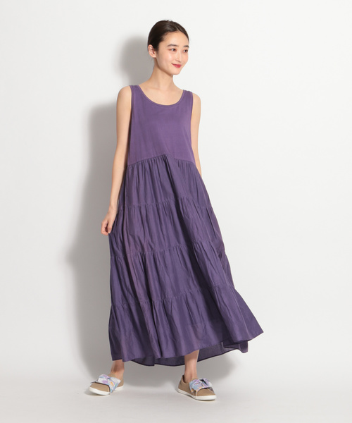 niko and...（ニコアンド）の「インドボイルティアードワンピース（ワンピース・レディース・ブラック/ベージュ/ブラウン/ブルー/パープル/オレンジ・MEDIUM/LARGE）」の7枚目の写真