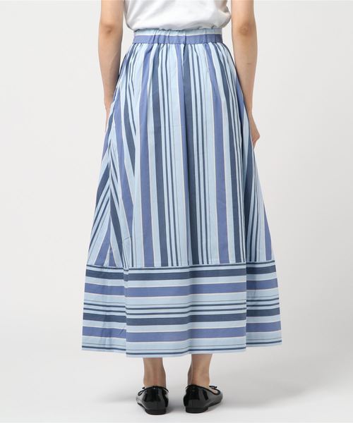 Te chichi（テチチ）の「ストライプ切替スカート（スカート・レディース・ブラウン/サックスブルー/パープル・MEDIUM/SMALL）」の5枚目の写真