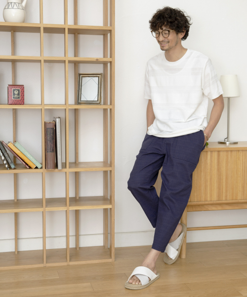 GLOBAL WORK（グローバルワーク）の「シックカラージャガードＴ/837175（Tシャツ/カットソー・メンズ・フューシャピンク/ブルー/ブラック/ホワイト・SMALL/X-LARGE/MEDIUM/LARGE）」の16枚目の写真