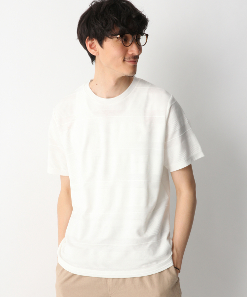 GLOBAL WORK（グローバルワーク）の「シックカラージャガードＴ/837175（Tシャツ/カットソー・メンズ・フューシャピンク/ブルー/ブラック/ホワイト・SMALL/X-LARGE/MEDIUM/LARGE）」の10枚目の写真