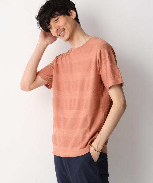 GLOBAL WORK（グローバルワーク）の「シックカラージャガードＴ/837175（Tシャツ/カットソー・メンズ・フューシャピンク/ブルー/ブラック/ホワイト・SMALL/X-LARGE/MEDIUM/LARGE）」の18枚目の写真