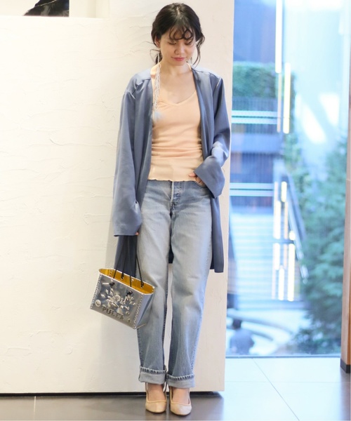 CITYSHOP(シティーショップ)の「スエードガウンジャケット◆(その他アウター・レディース・ベージュ/ブルー・FREE)」の4枚目の写真