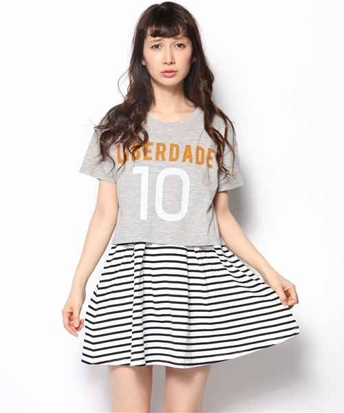 Another Edition（アナザーエディション）の「AE PRT T×BOR フレア OP ◆（ワンピース・レディース・ホワイト/コバルトブルー/ネイビー・フリー）」の17枚目の写真