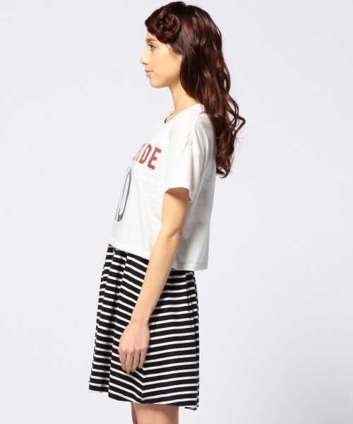 Another Edition（アナザーエディション）の「AE PRT T×BOR フレア OP ◆（ワンピース・レディース・ホワイト/コバルトブルー/ネイビー・フリー）」の8枚目の写真