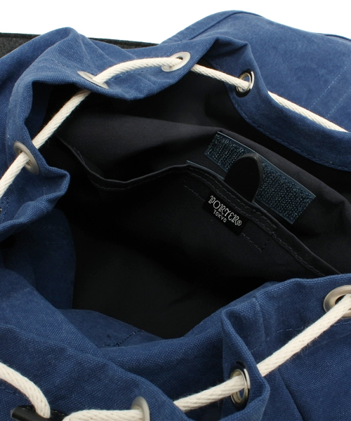 PORTER（ポーター）の「PORTER BRIDGE  RUCK SACK LARGE <B印 YOSHIDA SELECT>（バックパック/リュック・メンズ・ブラック/ベージュ/ブルー・ONE SIZE）」の5枚目の写真