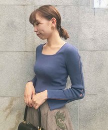Ameri | DECOLLETE PUFF KNIT(ニット/セーター)
