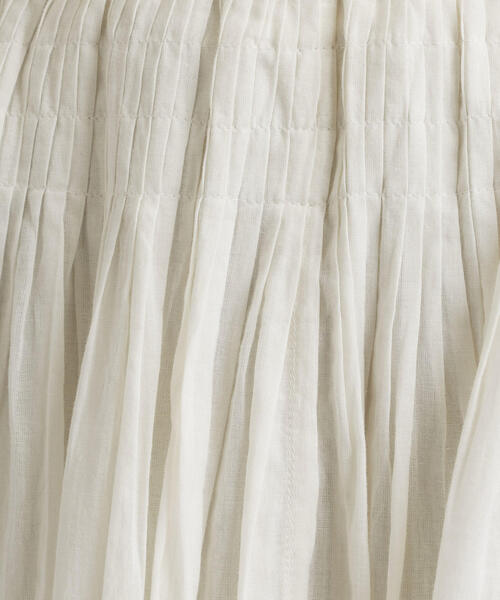 green label relaxing（グリーンレーベルリラクシング）の「CFC IND タック スカート ※（スカート・レディース・オフホワイト/ブラウン・FREE）」の9枚目の写真