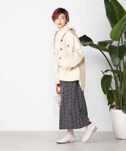 WEGO（ウィゴー）の「WEGO/BIGポケットオーバーシャツ（シャツ/ブラウス・レディース・ブラック/ベージュ/カーキ/アイボリー・FREE）」の17枚目の写真