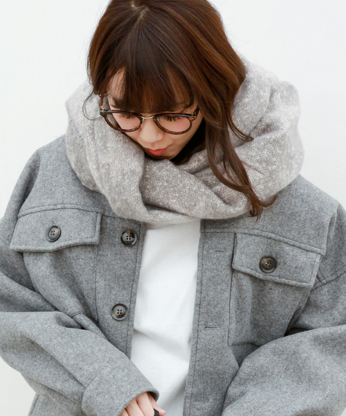 MARLENE JOBERT（マルレーヌ　ジョベル）の「ボリューム星柄ストール（ストール/ショール・レディース・ベージュ/グレー/ピンク・FREE）」の16枚目の写真