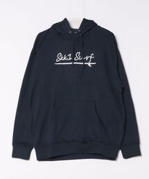 裏起毛サーフロゴプリントプルオーバースウェットパーカー