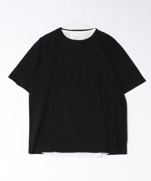 Bling Leads(ブリングリーズ)の「/Bl/:ポケット付きTシャツ タンクトップアンサンブル(Tシャツ/カットソー・レディース・ブラック/キャメル/ホワイト/ブラウン・MEDIUM/LARGE)」の2枚目の写真