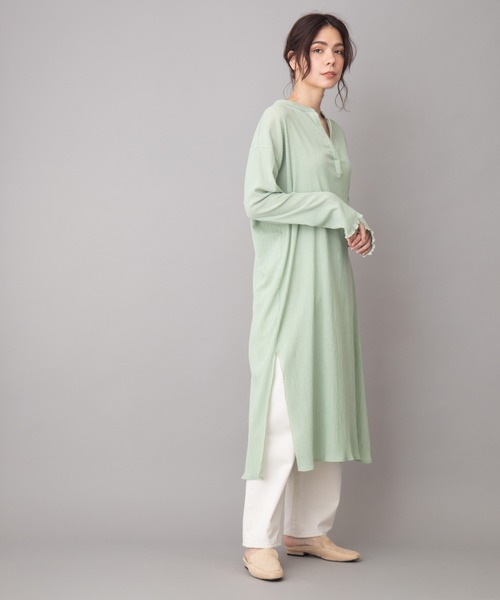 Munich（ミューニック）の「ツイストプリーツワンピース(セットアップ可)（ワンピース・レディース・アイボリー/ブラック/ライトベージュ/ライトグリーン・FREE）」の11枚目の写真