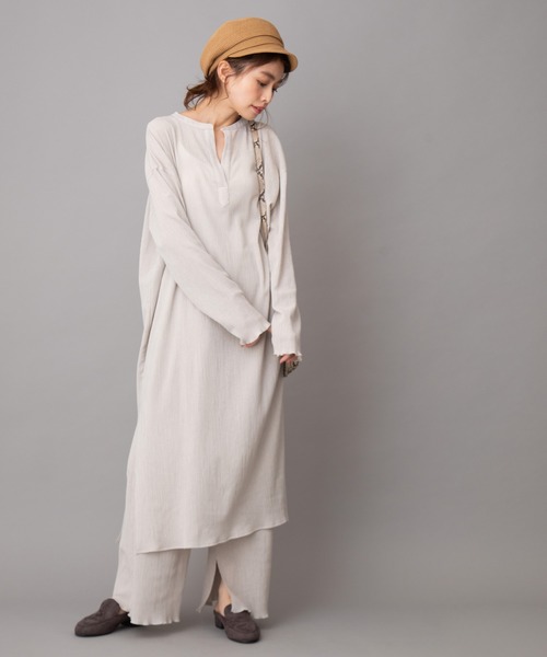 Munich（ミューニック）の「ツイストプリーツワンピース(セットアップ可)（ワンピース・レディース・アイボリー/ブラック/ライトベージュ/ライトグリーン・FREE）」の15枚目の写真