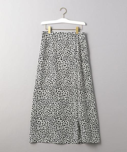 BEAUTY&YOUTH UNITED ARROWS（ビューティーアンドユースユナイテッドアローズ）の「BY∴ レオパードプリントマキシ丈スカート 2о（スカート・レディース・ブラック/オフホワイト・SMALL/LARGE/MEDIUM）」の3枚目の写真