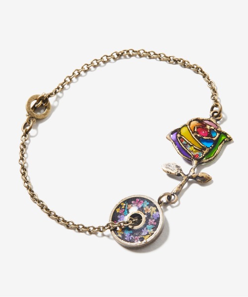 rehacer(レアセル)の「rehacer : Stained Glass Rose Bracelet Made in Japan / ステンドグラス ローズブレスレット メイドインジャパン(ブレスレット・メンズ・シルバー系その他/ゴールド系その他/シルバー系その他2/ゴールド系その他2・FREE)」の4枚目の写真
