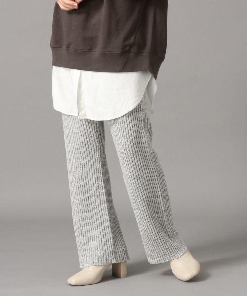 LOWRYS FARM(ローリーズファーム)の「メランジニットパンツ 871403(パンツ)」|ブルー