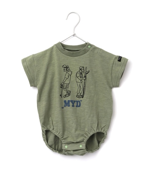 MAKE YOUR DAY（メイクユアデイ）の「【リンクコーデ】オジサンスケボーロンパス（ロンパース・キッズ・ブラック/カーキ/オフホワイト/オレンジ・70/80）」の4枚目の写真