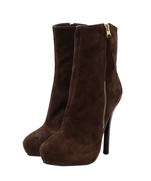 DURAS（デュラス）の「ジップショートブーツ（ブーツ・レディース・ブラック/ベージュ/ブラウン/キャメル・MEDIUM/SMALL）」の3枚目の写真