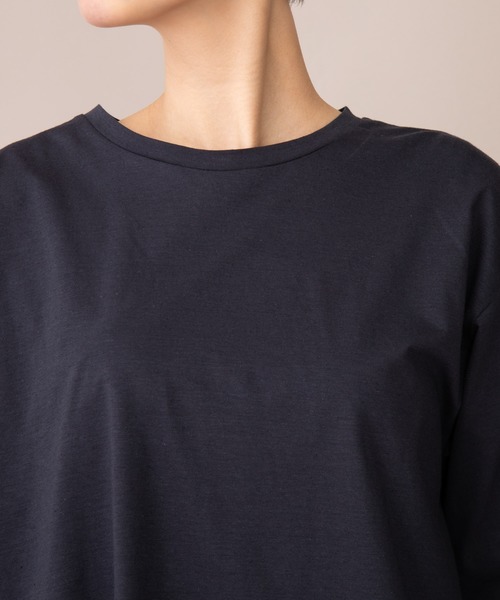 Munich（ミューニック）の「プレミアムコットンリネンジャージー　ドッキングTシャツ（Tシャツ/カットソー・レディース・ホワイト/ネイビー/レッド/カーキ・FREE）」の20枚目の写真