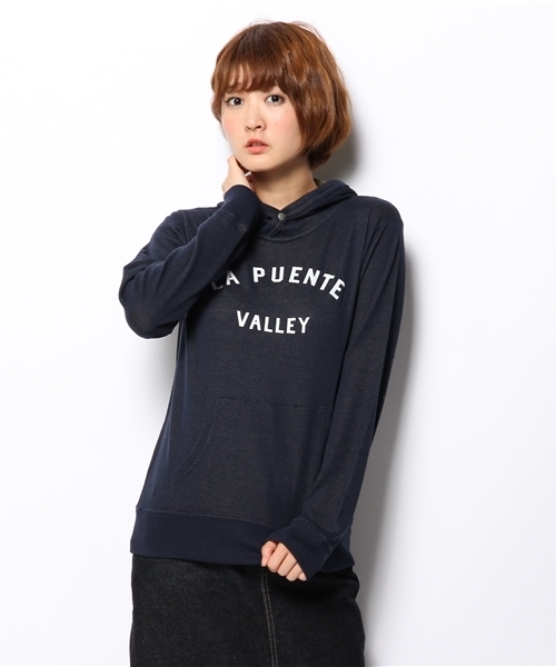 coen（コーエン）の「インレイロゴプリントプルオーバーパーカー　（パーカー・レディース・ピンク/ダークグリーン/ネイビー/グレー・MEDIUM/LARGE）」の4枚目の写真