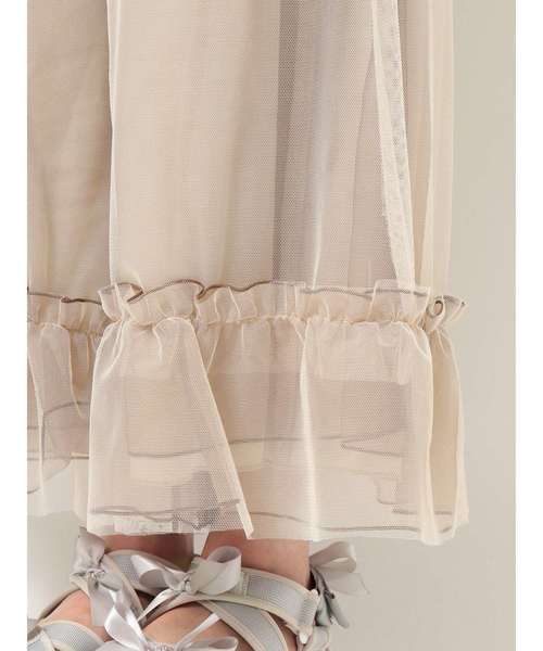 merry jenny（メリージェニー）の「チュールギャザーフレアパンツ（その他パンツ・レディース・アイボリー/ピンク/ベージュ・FREE）」の21枚目の写真